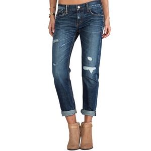 Level 99 / Revolve Relaxed Lily Straight Selvedge Crop Jeans in Stratus Wash